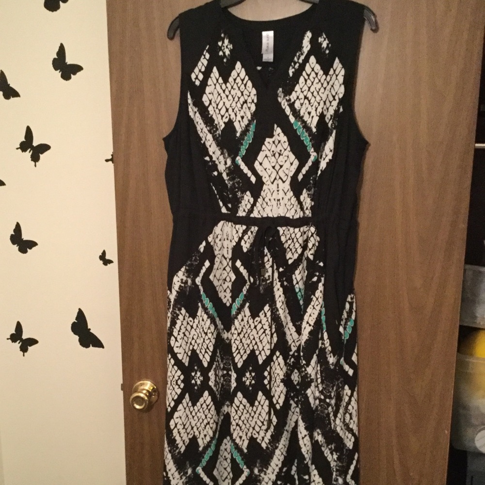 1x plus size draw string maxi dress